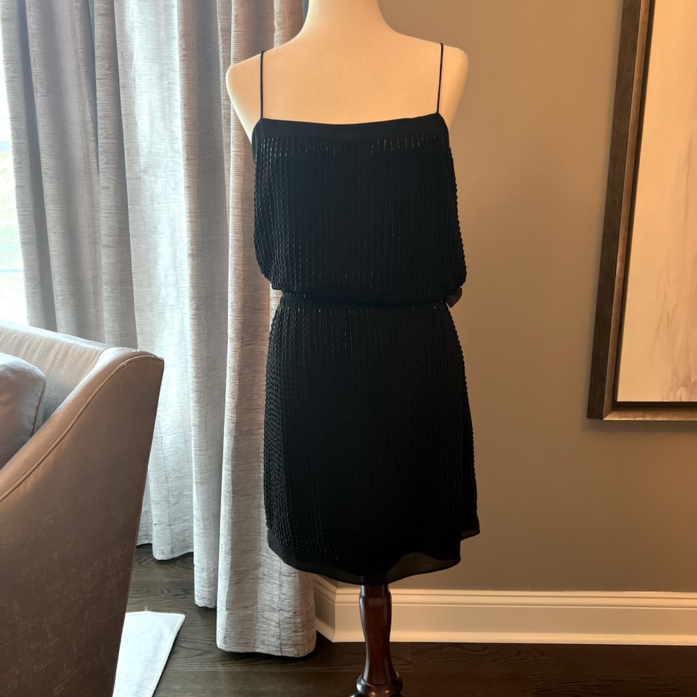 Ann Taylor black sequin dress size 8